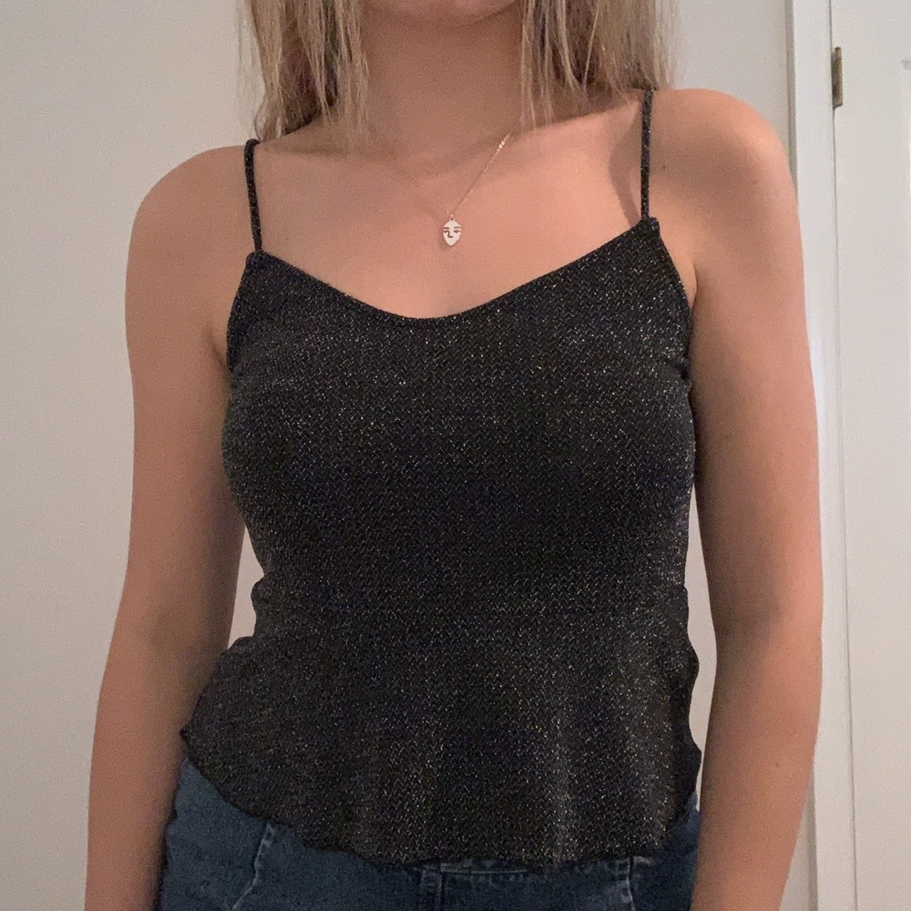 Black Sparkly Tank Top